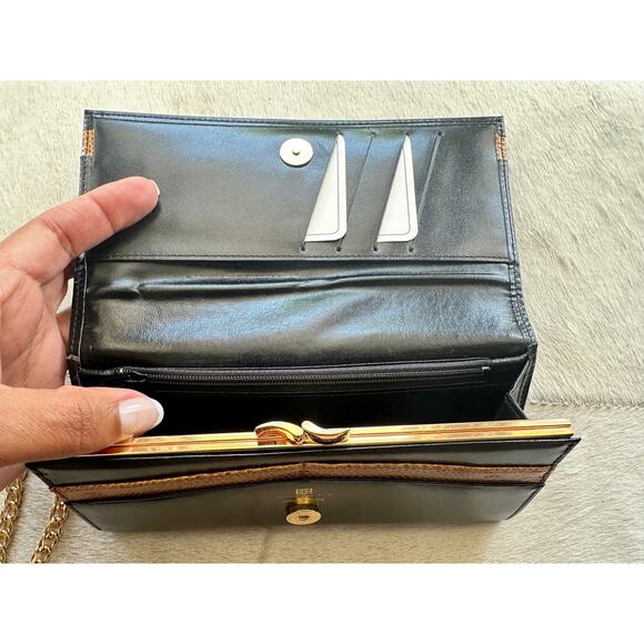 Authentic Givenchy Leather Long Wallet with Chain - Picture 15 of 16